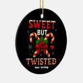 甘いが捻れたキャンディーケーンのクリスマスギフトおもしろい。 セラミックオーナメント (右)