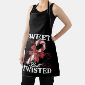 甘いが捻れたキャンディーケーンクリスマスホリデー エプロン (インサイチュ)