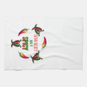 甘いが辛い唐辛子 キッチンタオル (横)