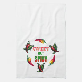 甘いが辛い唐辛子 キッチンタオル