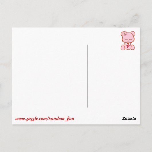 甘いくま ポストカード (裏面)