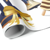 甘いくるみクラッカークリスマスラッピング紙 ラッピングペーパー (ロールコーナー)