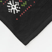 甘いけどねじれた面白いキャンディーケーンのクリスマス フリースブランケット (角)