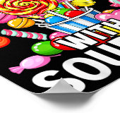 甘いけど酸っぱい面白いキャンディパッチ美味しい ポスター (角)