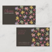 甘いさくらんぼのカップケーキのベーカリーのデザートのプロフィールカード 名刺 (正面/裏面)