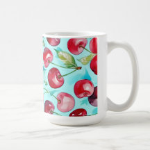 甘いさくらんぼのカラフルな水彩画のさくらんぼアート