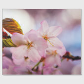 甘いさくらんぼのピンク色と青空 ラッピングペーパー (フラット)