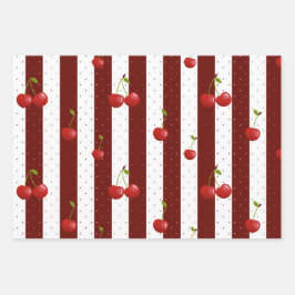 甘いさくらんぼの切り離し ラッピングペーパーシート