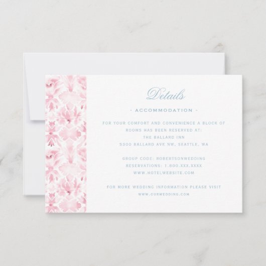 甘いさくらんぼの花紋詳細エンクロージャカード サンキューカード (正面)