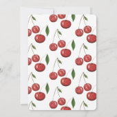 甘いさくらんぼウォーターカラーハンド絵を描 招待状 (裏面)