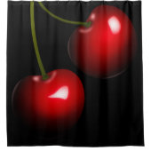 甘いさくらんぼシャワーカーテン – 色を選択 シャワーカーテン (正面)