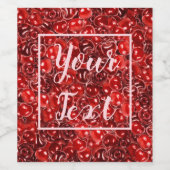 甘いさくらんぼパターン ワインラベル (シングルラベル)