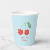 甘いさくらんぼパーティーをテーマ 紙コップ (正面)