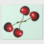 甘いさくらんぼラッピング紙 – 色を選択 ラッピングペーパー (フラット)