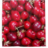 甘いさくらんぼ柄のシャワーカーテン シャワーカーテン (正面)