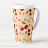 甘いさくらんぼ柄 カフェラテマグ (右アングル)