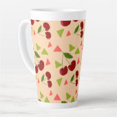 甘いさくらんぼ柄 カフェラテマグ (左アングル)