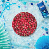 甘いさくらんぼ柄 ペーパープレート (パーティー)