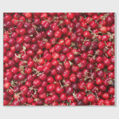 甘いさくらんぼ柄 ラッピングペーパー (フラット)