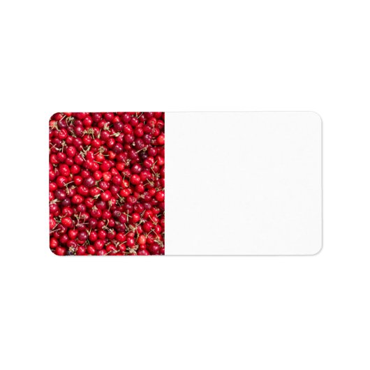 甘いさくらんぼ柄 ラベル (正面)