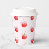 甘いさくらんぼ柄 紙コップ (左)