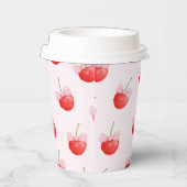 甘いさくらんぼ柄 紙コップ (右)