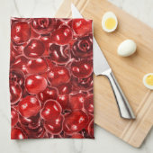 甘いさくらんぼ キッチンタオル (四つ折り)