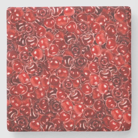 甘いさくらんぼ ストーンコースター (正面)