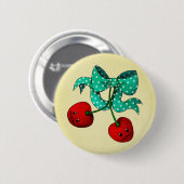 甘いさくらんぼ 缶バッジ (正面&裏面)