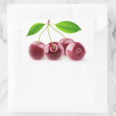 甘いさくらんぼ 長方形シール (バッグ)