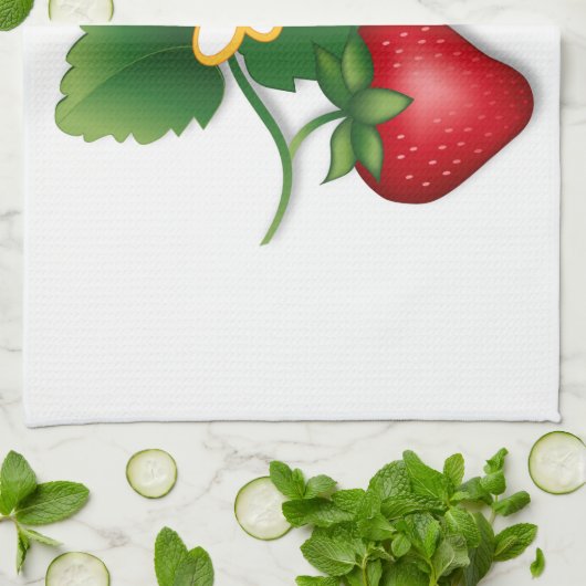 甘いちごショートケーキ キッチンタオル (折り畳み)