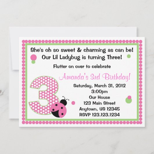 甘いてんとう虫3 招待状 (正面)