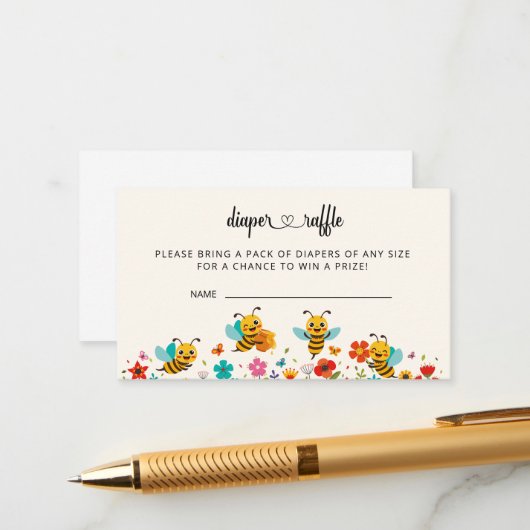 甘いとしてビーおむつラッフルチケットエンクロージャーca エンクロージャーカード (正面/裏面インサイチュ)