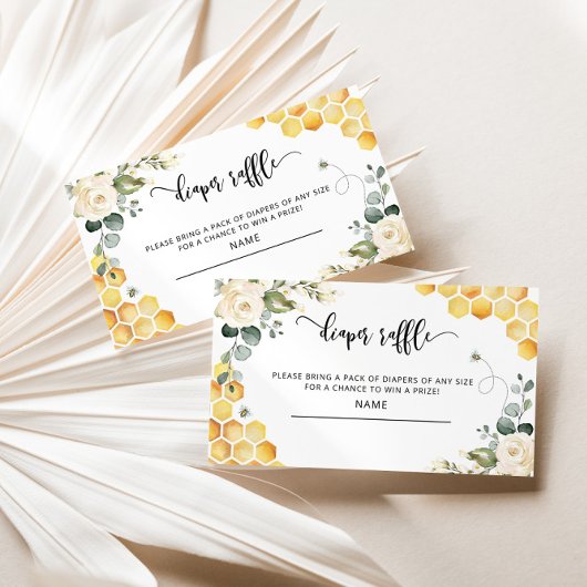 甘いとしてビーおむつラッフルチケット エンクロージャーカード
