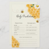 甘いとしてビー赤ちゃんシャワーベビー予測カード (正面/裏面)