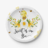 甘いとしてビー赤ちゃんシャワー紙プレート ペーパープレート (正面)