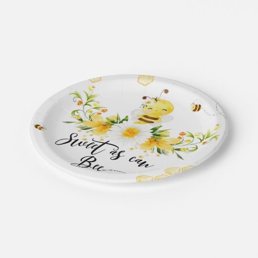 甘いとしてビー赤ちゃんシャワー紙プレート ペーパープレート (アングル)