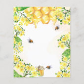 甘いとして黄色のフローラバジェット赤ちゃんシャワー (裏面)