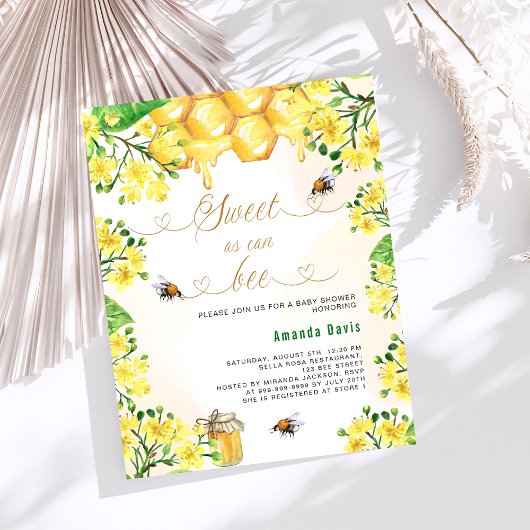 甘いとして黄色の花模様バジェット赤ちゃんシャワー