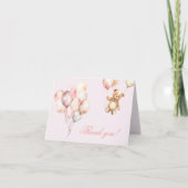 甘いぬいぐるみベビーシャワー折り畳みサンキューカード サンキューカード (正面)