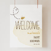 甘いのまわりにウェルカムベビーシャワーのサイン ポスター