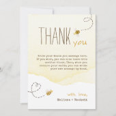 甘いのまわりにベビーシャワー垂直 サンキューカード (正面)