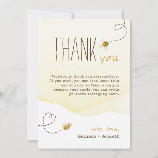 甘いのまわりにベビーシャワー垂直 サンキューカード (正面)