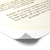 甘いのまわりに赤ちゃんシャワー夜おむつサイン ポスター (角)