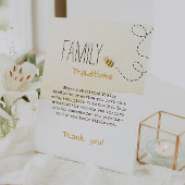 甘いのまわりに赤ちゃんシャワー家族の伝統 台座サイン