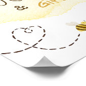 甘いのまわりに赤ちゃんシャワー本とギフトサイン ポスター (角)