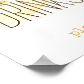 甘いのまわりに赤ちゃんシャワー飲料の看板 ポスター (角)