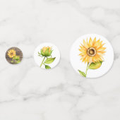 甘いひまわり赤ちゃんシャワー コンフェッティ (正面)