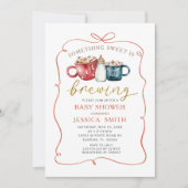 甘いものは手描きの赤ちゃんシャワーを醸造している 招待状 (正面)