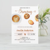 甘いもの醸造水彩ベビーシャワー 招待状 (スタンド正面)